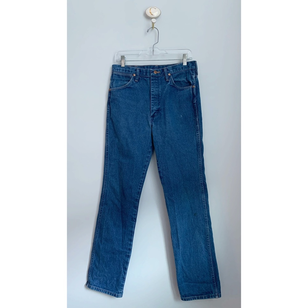 Vintage Wrangler High Waisted Denim Blue Jeans A18 - Picture 2 of 9